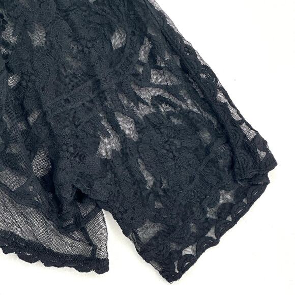 Lauren Conrad Tie Front Lace Shrug Women One Size Black Lightweight 3/4 Sleeve - Picture 6 of 10